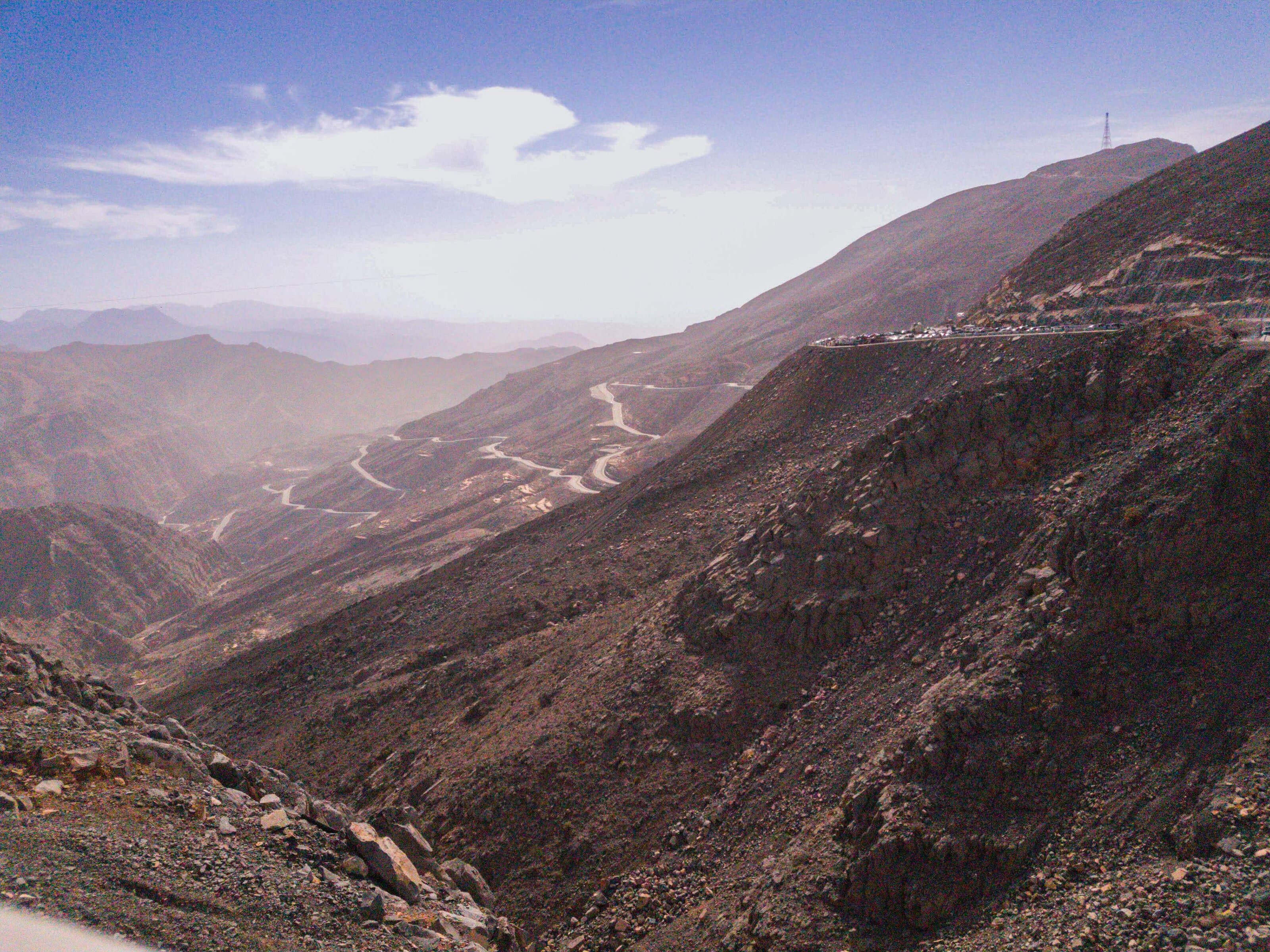 Mountain switchbacks, Jebel Jais, UAE